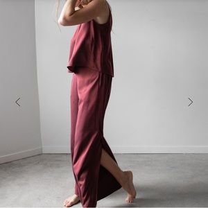 LUNYA washable silk pants in Port